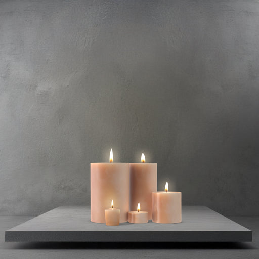 Beeswax Orange Color Pillar Candle