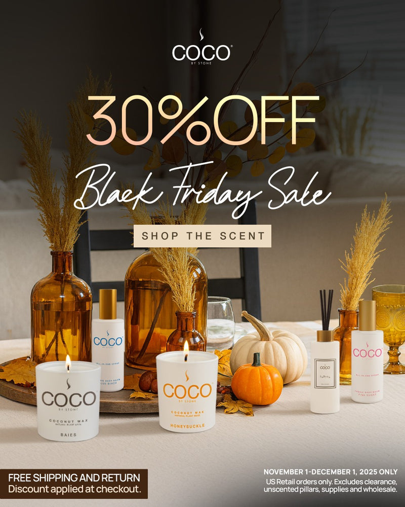 Stone Candles Premium Natural Coconut Apricot Wax Candles