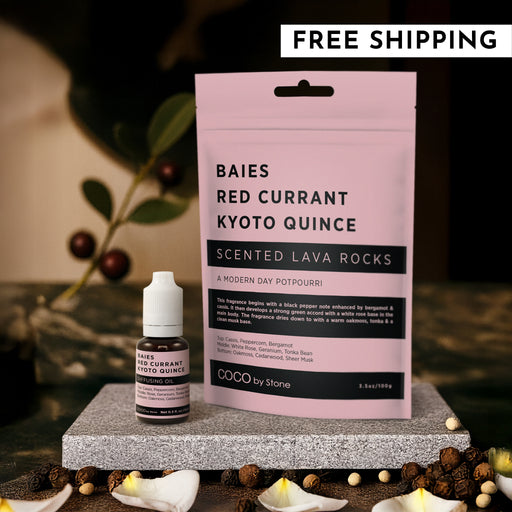Scented Lava Rocks with Oil Starter Pack (Baies | Red Currant | Kyoto Quince)