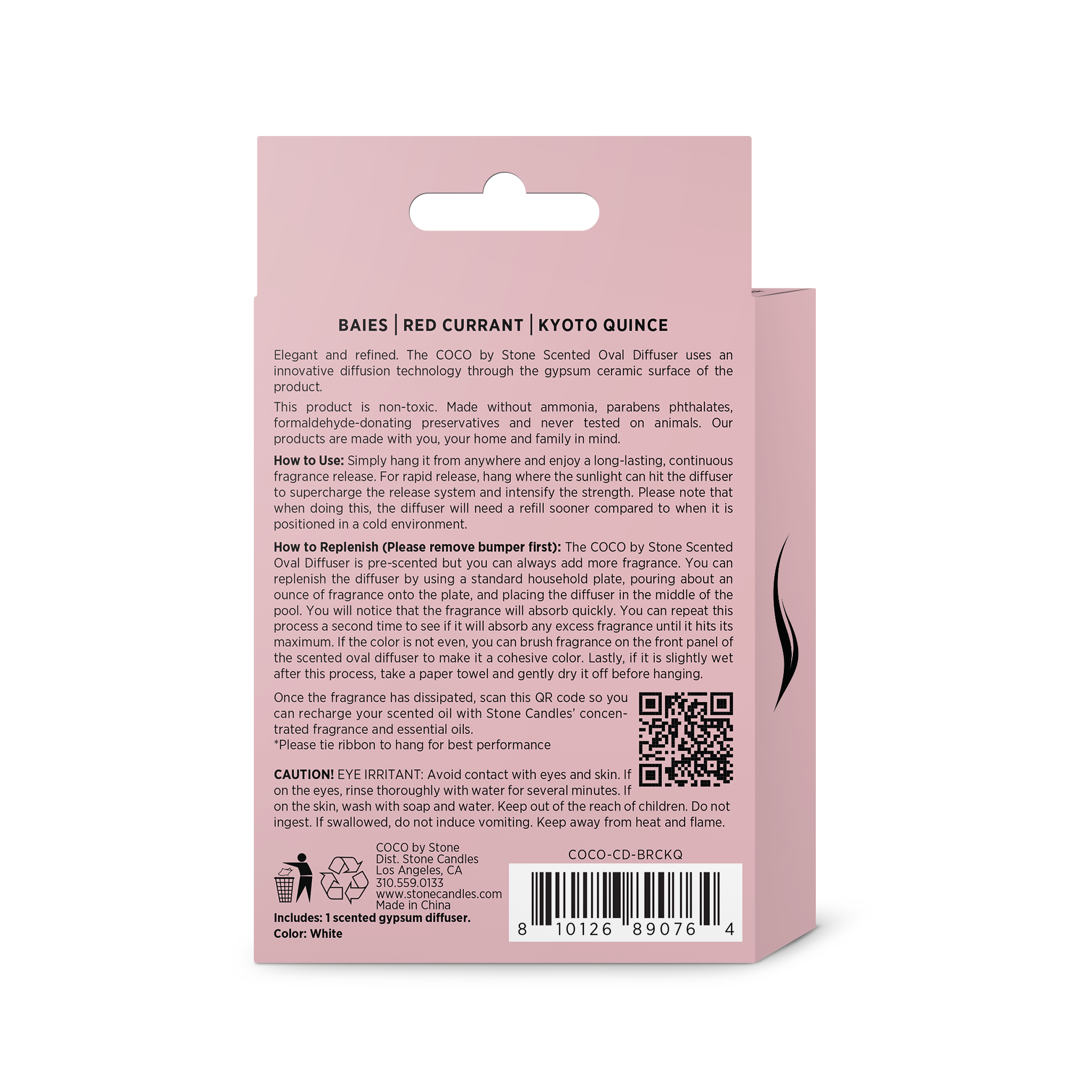 Scented Oval Diffuser (Baies | Red Currant | Kyoto Quince)