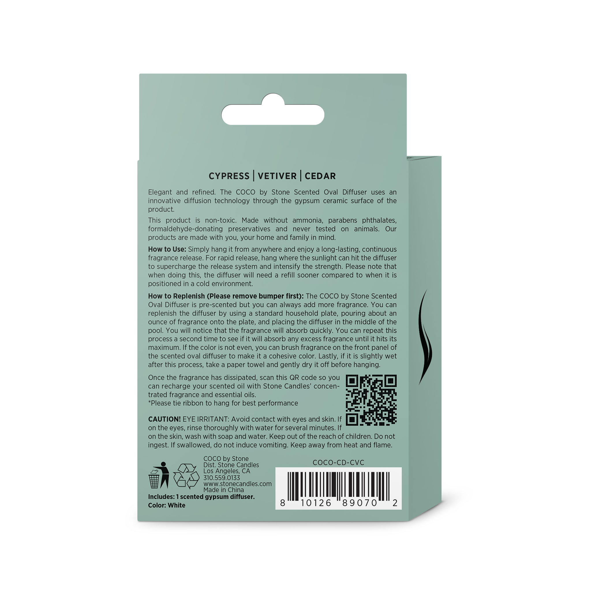 Scented Oval Diffuser (Cypress | Vetiver | Cedar)