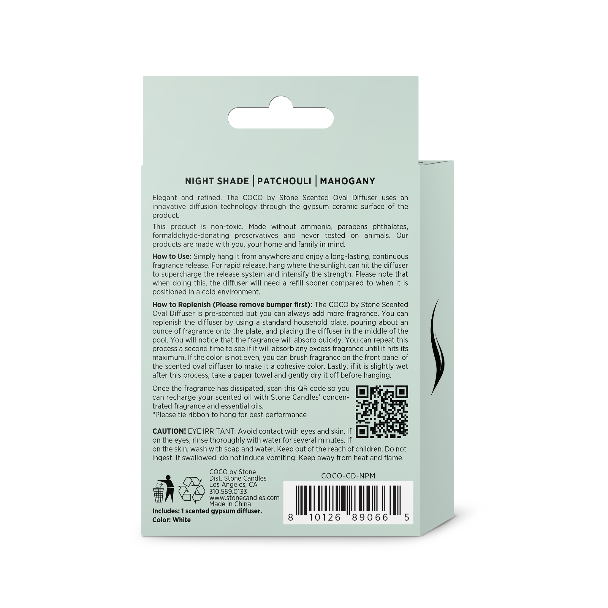 Scented Oval Diffuser (Night Shade | Patchouli | Mahogany)