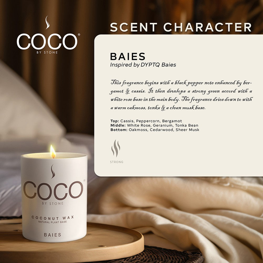 Baies Natural Coconut Apricot Wax Candle