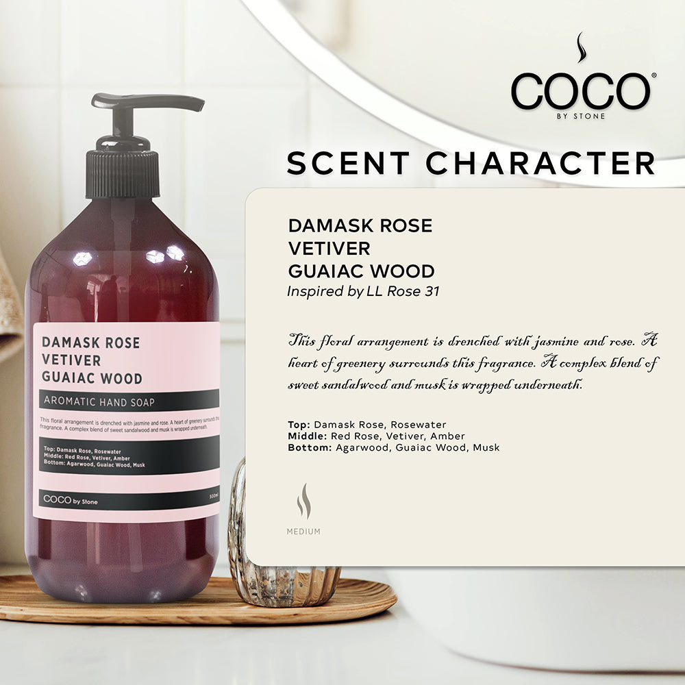 Damask Rose | Vetiver | Guaiac Wood Hand Soap