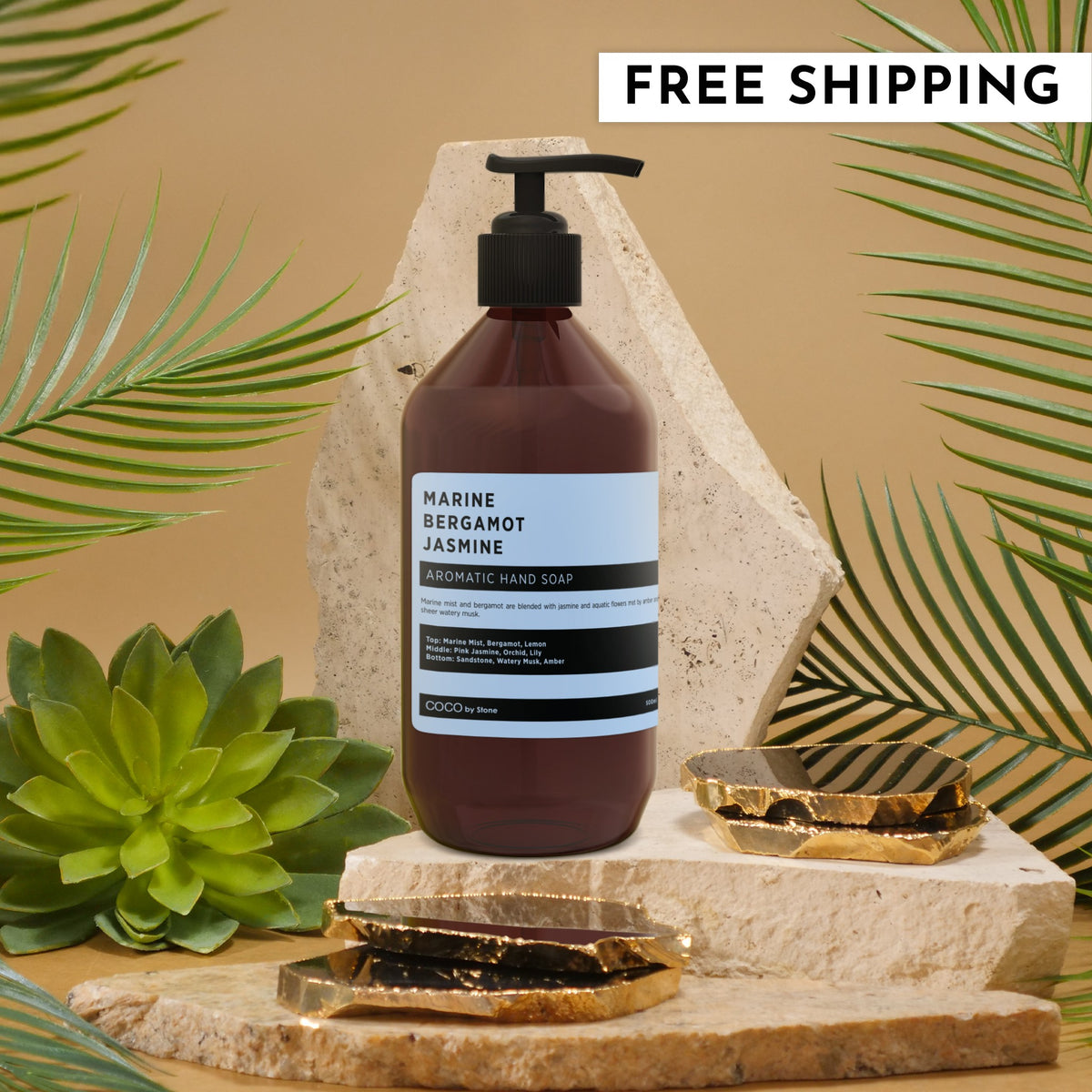 Marine | Bergamot | Jasmine Hand Soap — Stone Candles