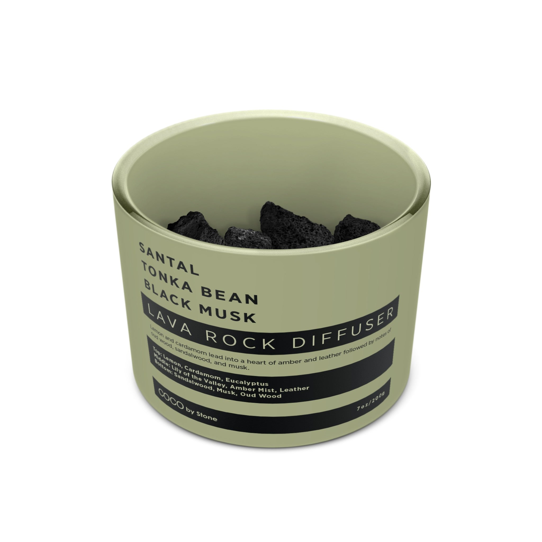 Lava Rock Diffuser with Oil Starter Pack (Santal | Tonka Bean | Black Musk)