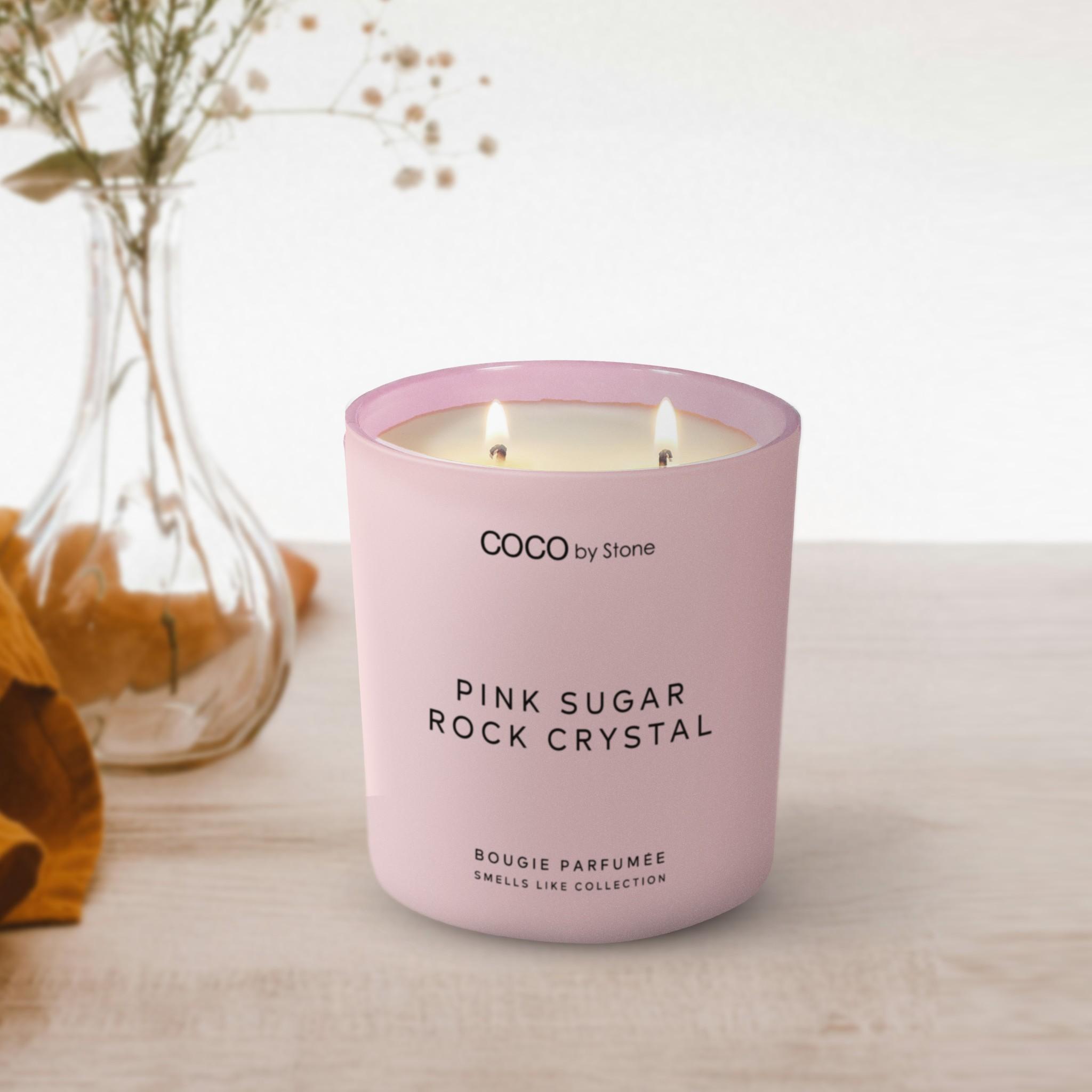 15oz Smells Like Pink Sugar Rock Crystal Candle