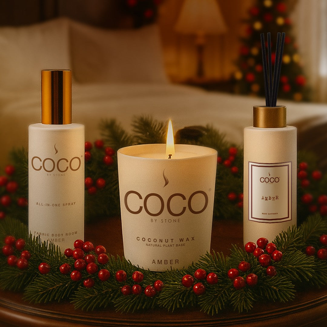 Amber Natural Coconut Apricot Wax Candle