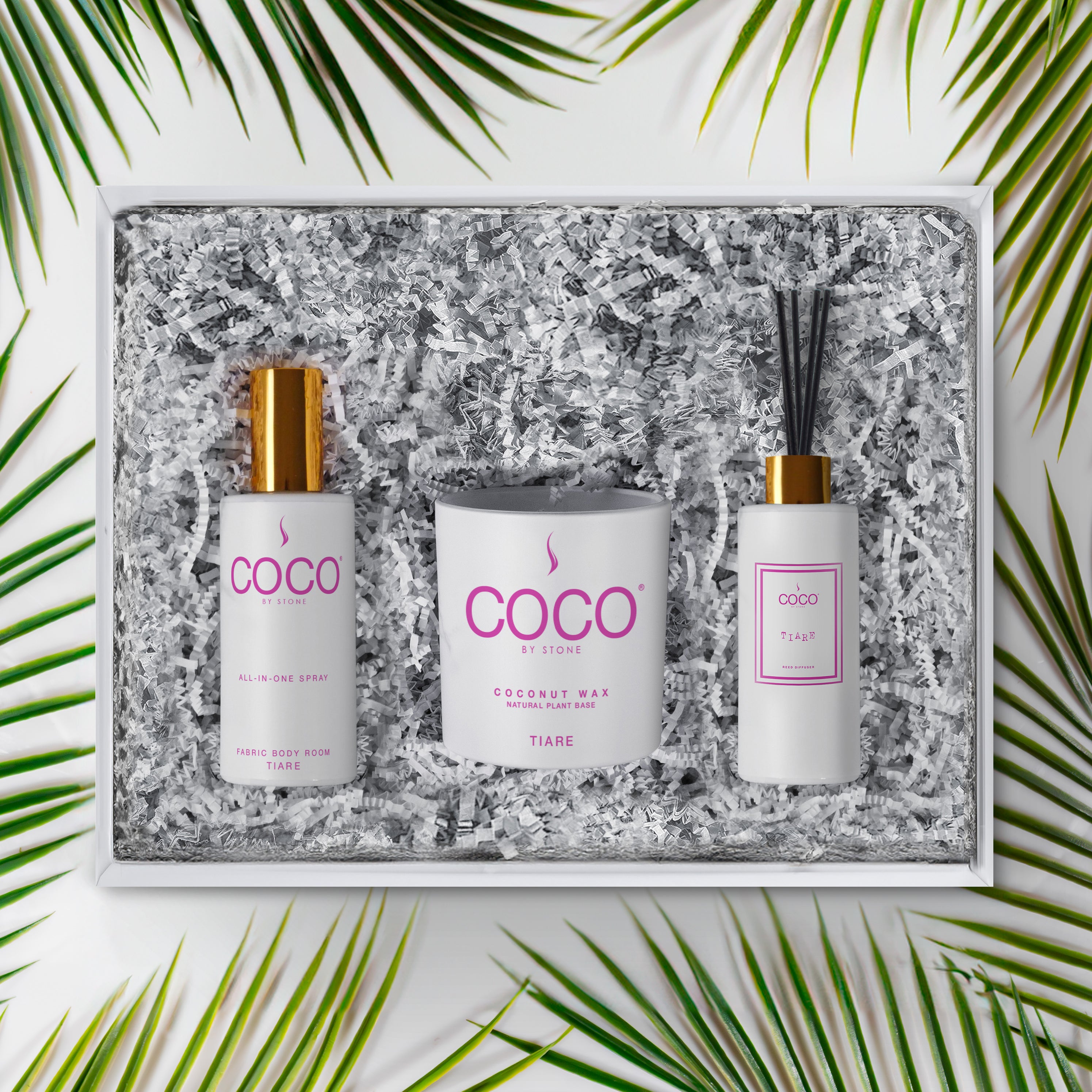 5oz Diffuser, 5oz Room Spray and 11oz Candle Gift Pack (Tiare) — Stone ...