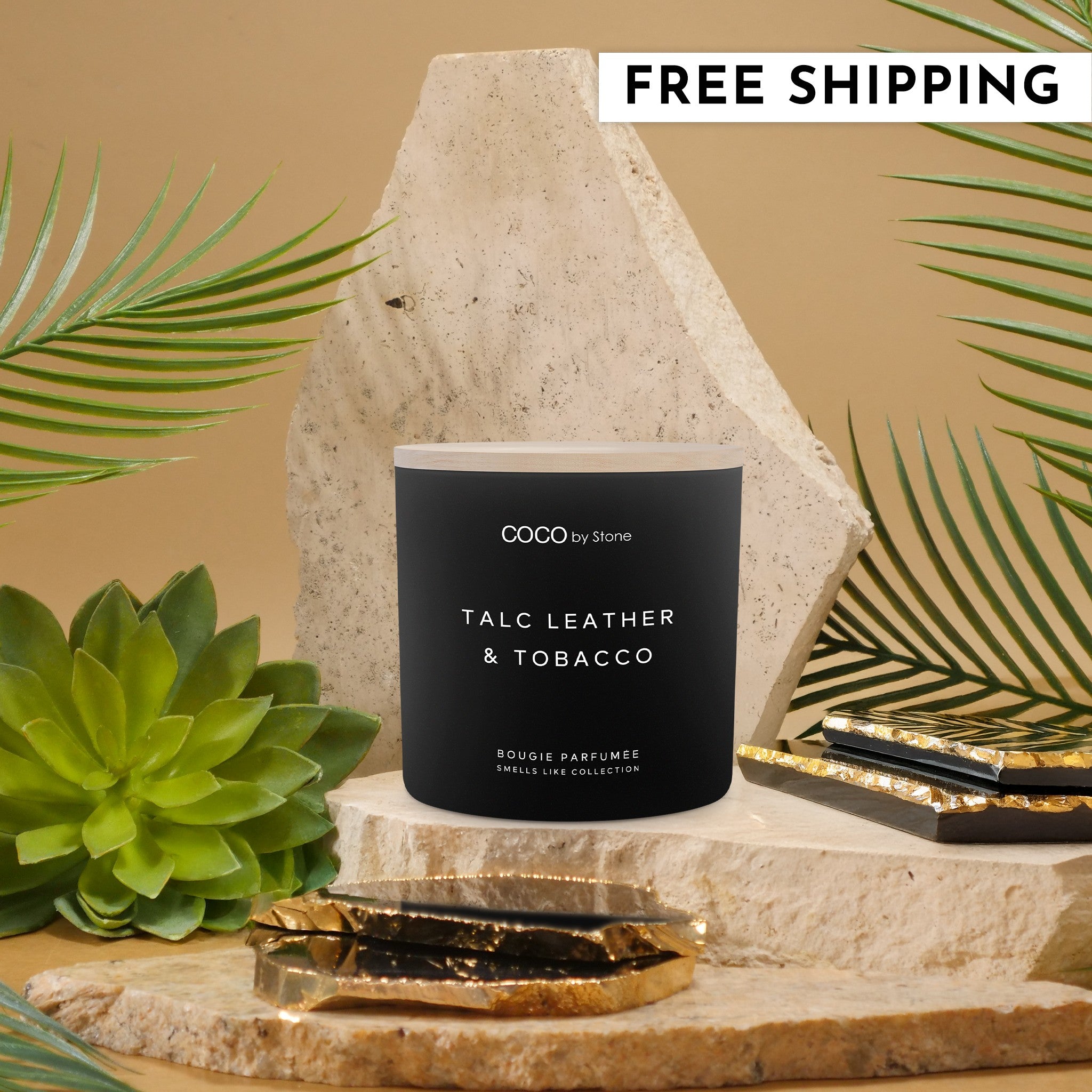 15oz Smells Like Talc Leather & Tobacco Candle