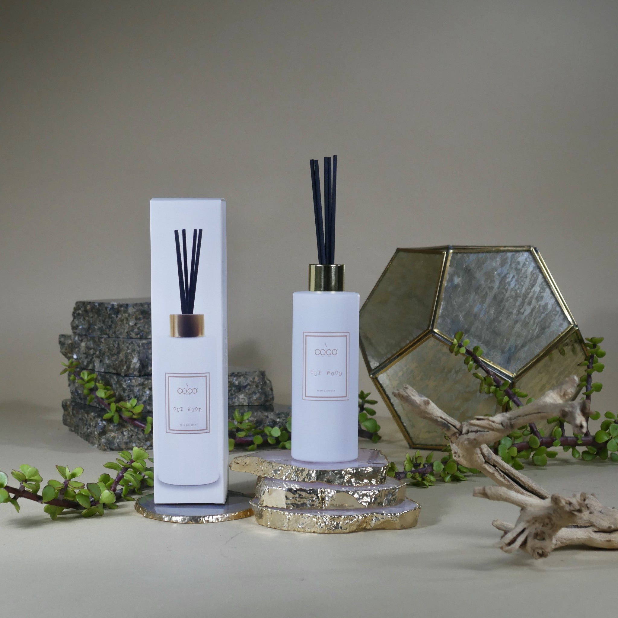 5oz Oud Wood Reed Diffuser — Stone Candles