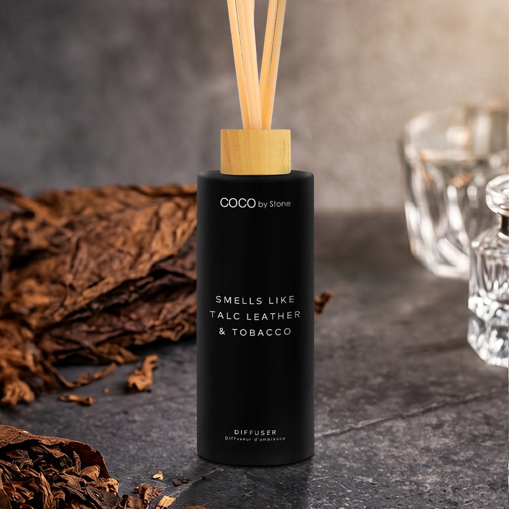 5oz Smells Like Talc Leather & Tobacco Reed Diffuser