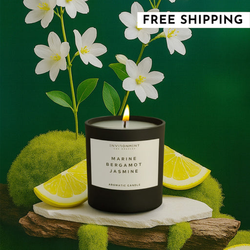 8oz Marine | Bergamot | Jasmine Candle with Lid and Box (Inspired by The Ritz Carlton Hotel®)