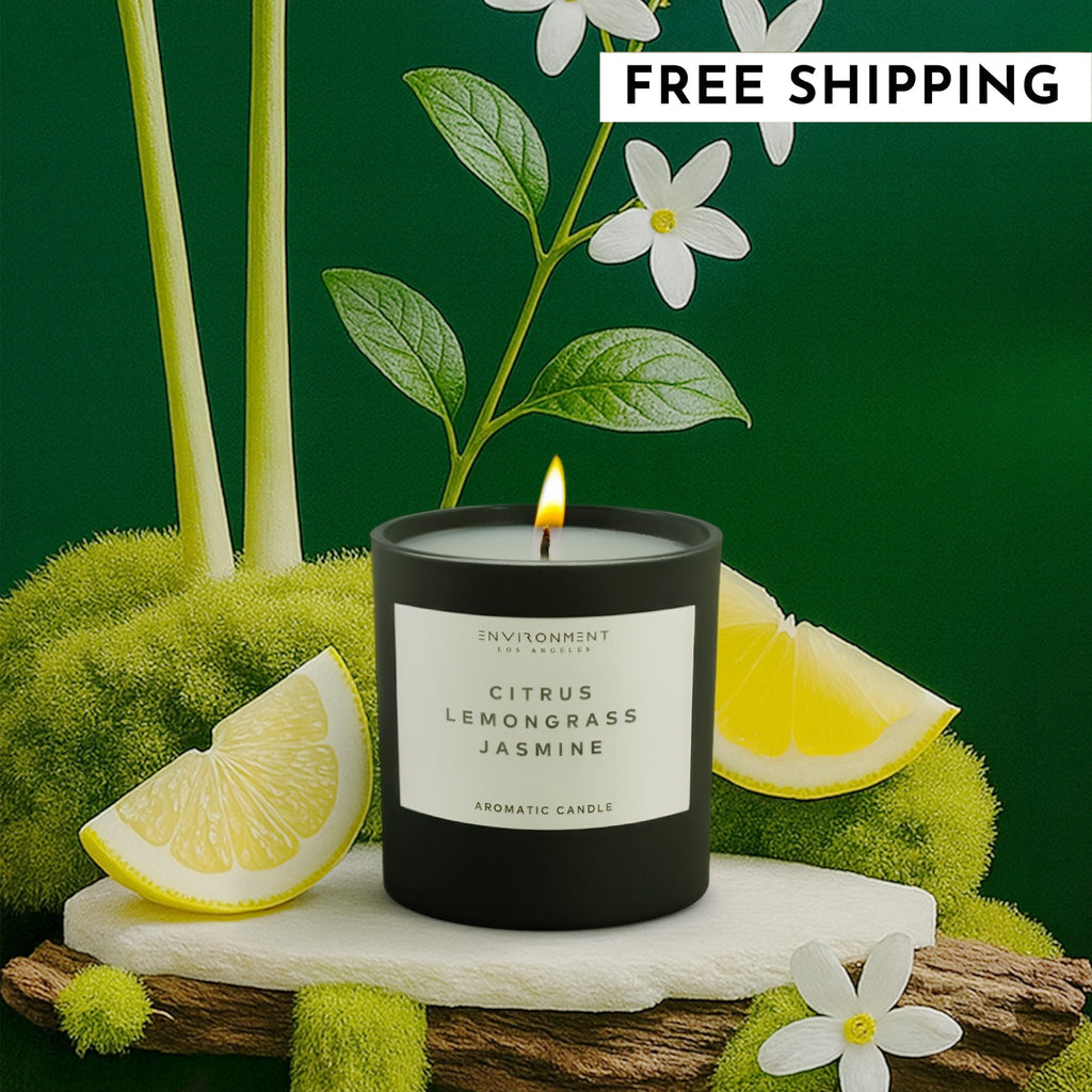 キャンドル YOBEK CANISTER CANDLE REFRESHING CITRUS 8oz Citrus | Lemongrass | Jasmine Candle with Lid and Box (Inspired by