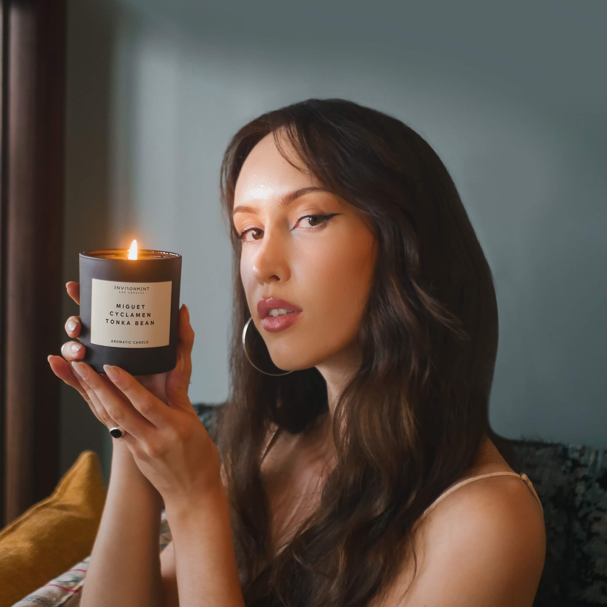 8oz Muguet | Cyclamen | Tonka Bean Candle with Lid and Box (Inspired by YSL Libre®)