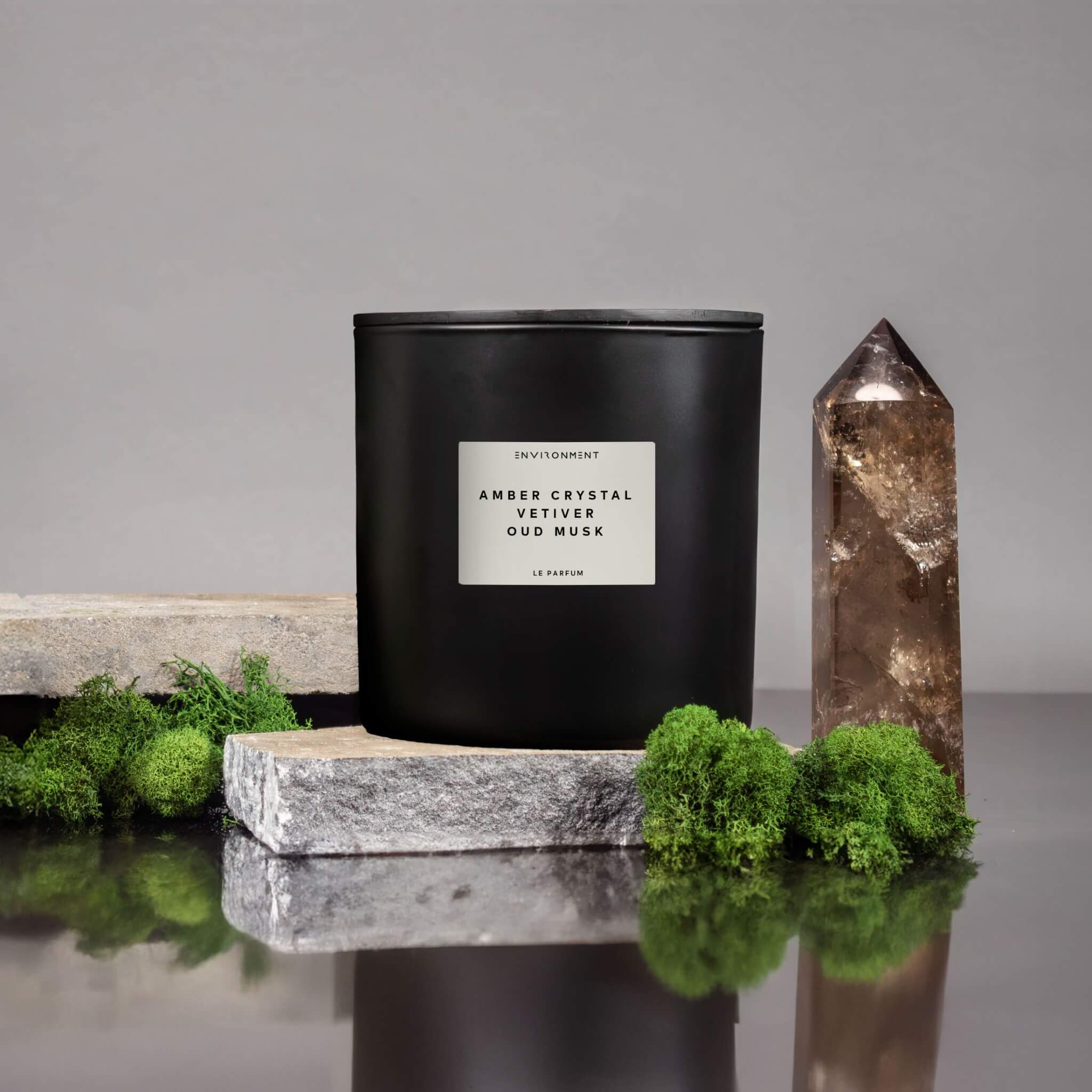 55oz Amber Crystal | Vetiver | Oud Musk Candle (Inspired by Baccarat Rouge 540®)
