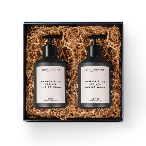 Damask Rose | Vetiver | Guaiac Wood Hand Soap and Lotion Gift Pack (Inspired by The Le Labo Rose 31® and Fairmont Hotel®)