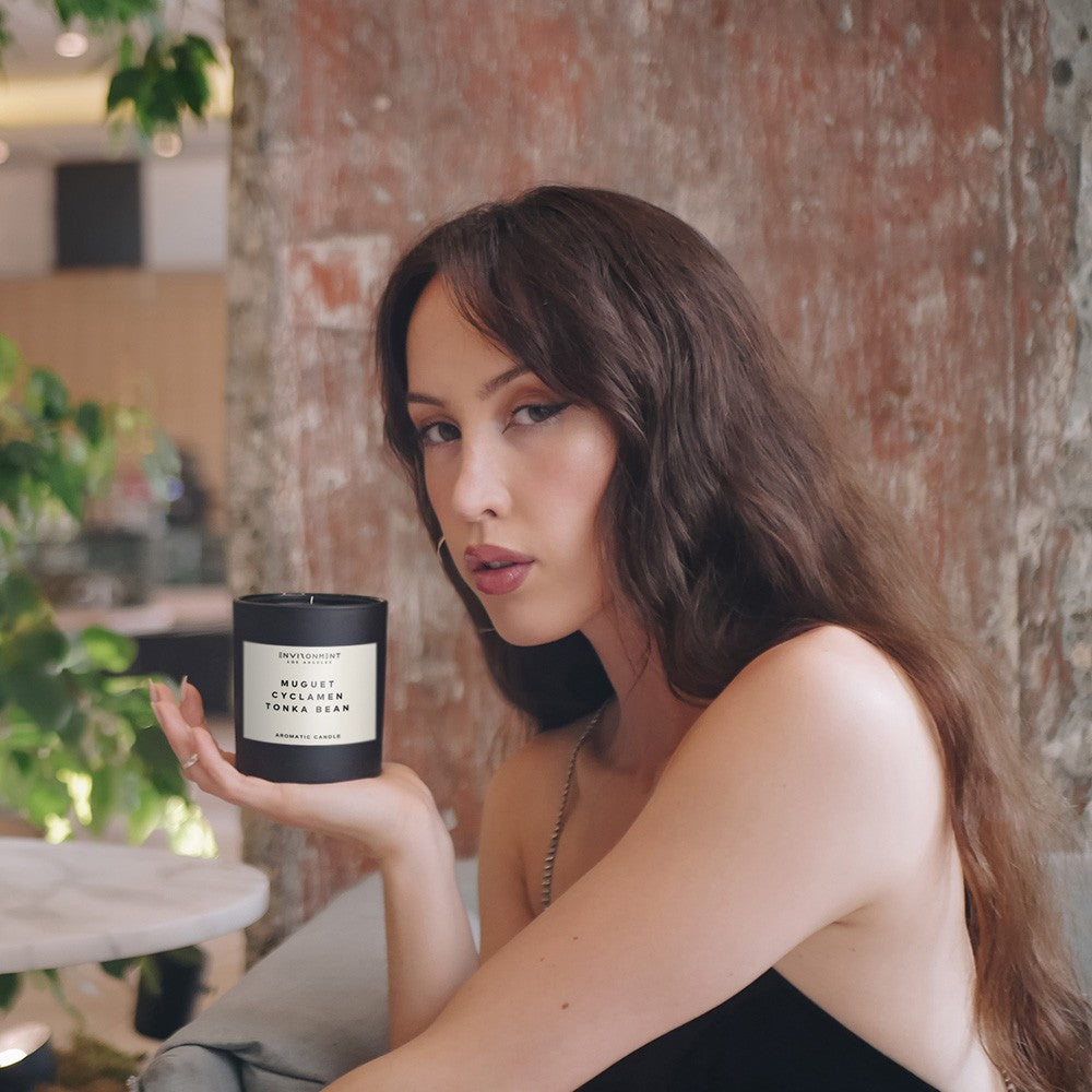 8oz Muguet | Cyclamen | Tonka Bean Candle with Lid and Box (Inspired by YSL Libre®)