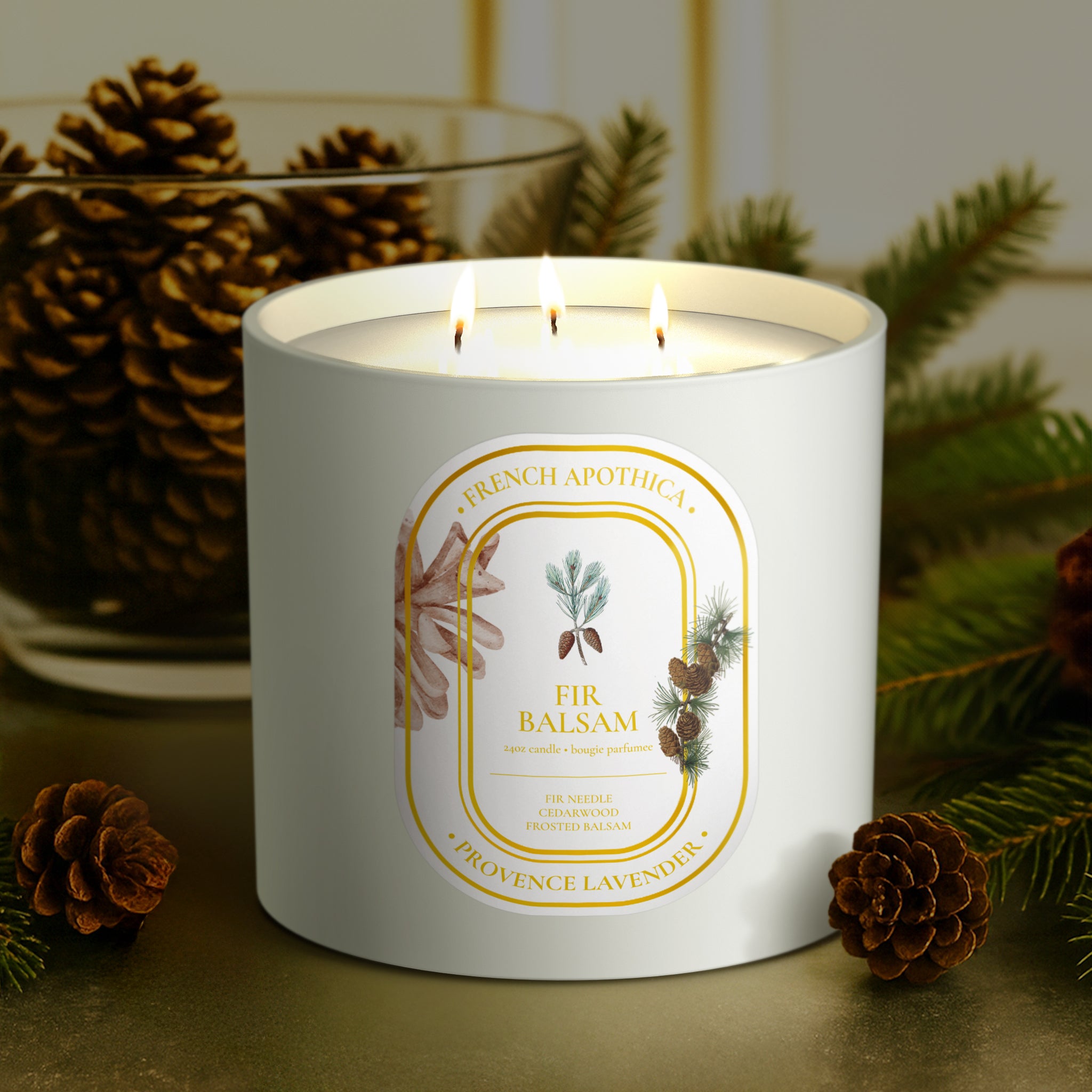 24oz French Apothica Fir Balsam Candle