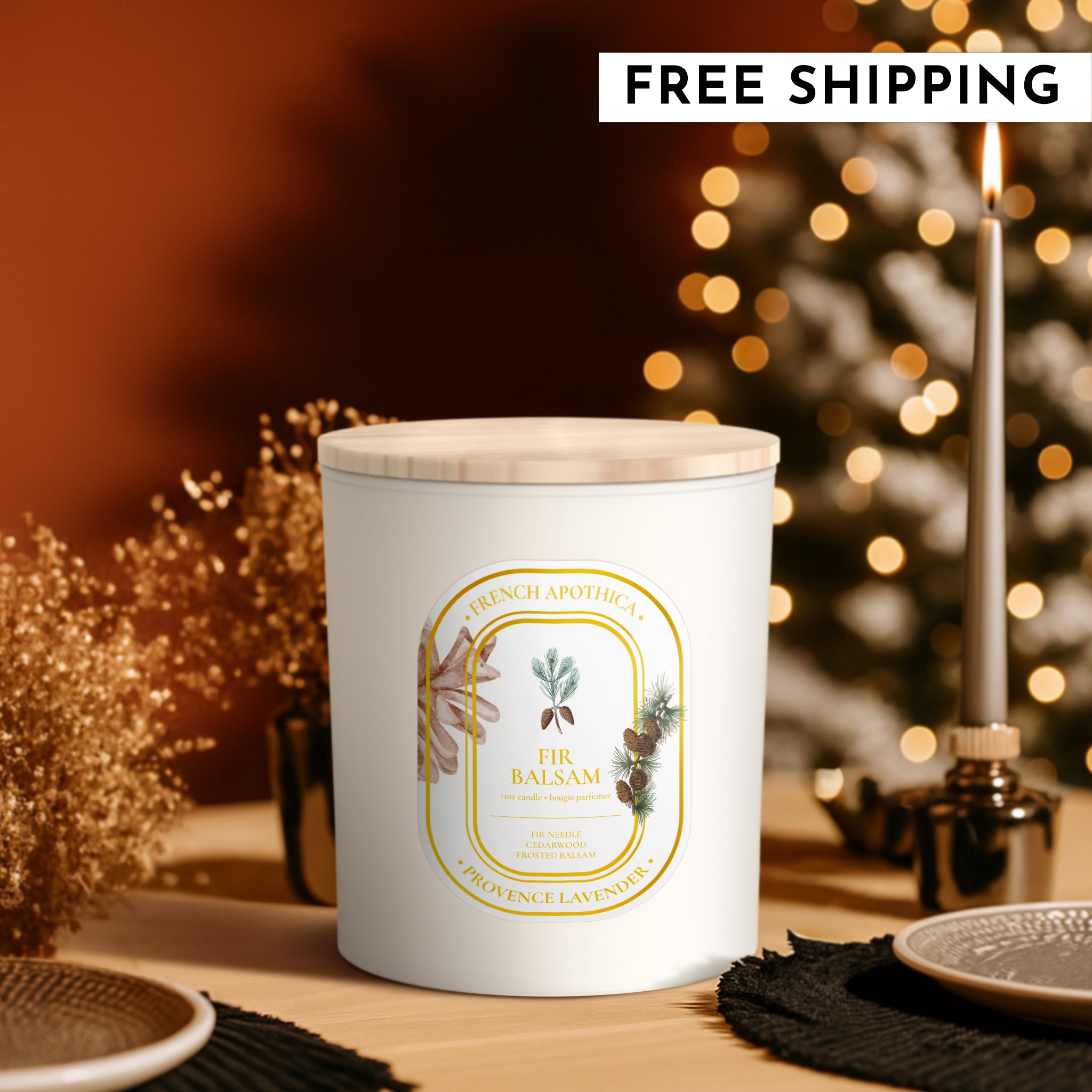 11oz French Apothica Fir Balsam Candle
