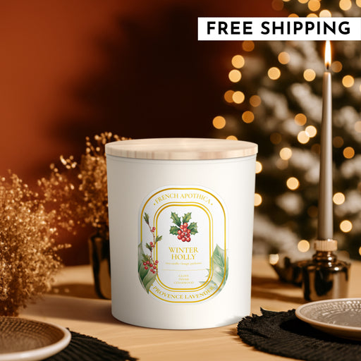 11oz French Apothica Winter Holly Candle