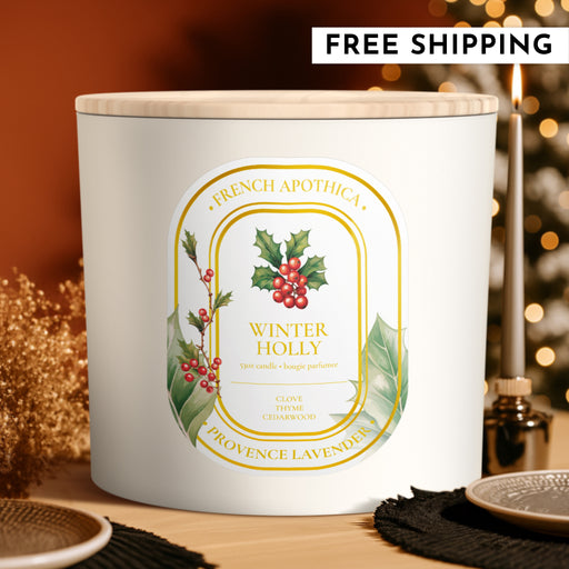 53oz French Apothica Winter Holly Candle