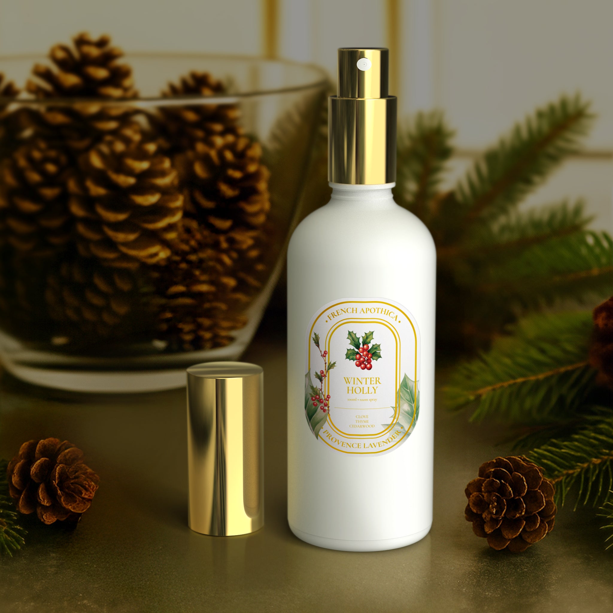 100ml French Apothica Winter Holly Room Spray