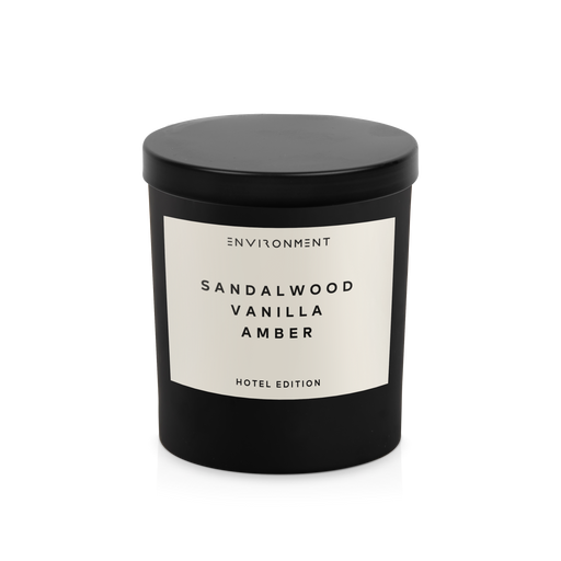 8oz Sandalwood | Vanilla | Amber Candle with Lid and Box (Inspired by Hotel Costes®)