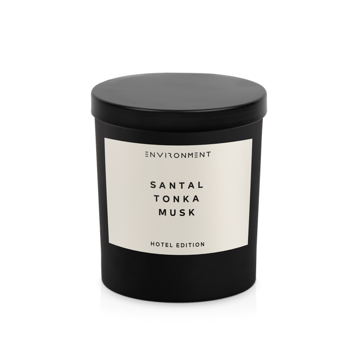 8oz Santal | Tonka | Musk Candle with Lid and Box (Inspired by 1 Hotel® and Le Labo Santal®)