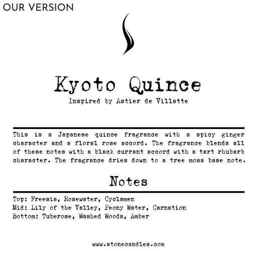 Kyoto Quince (Our version) Sample Scent Strip
