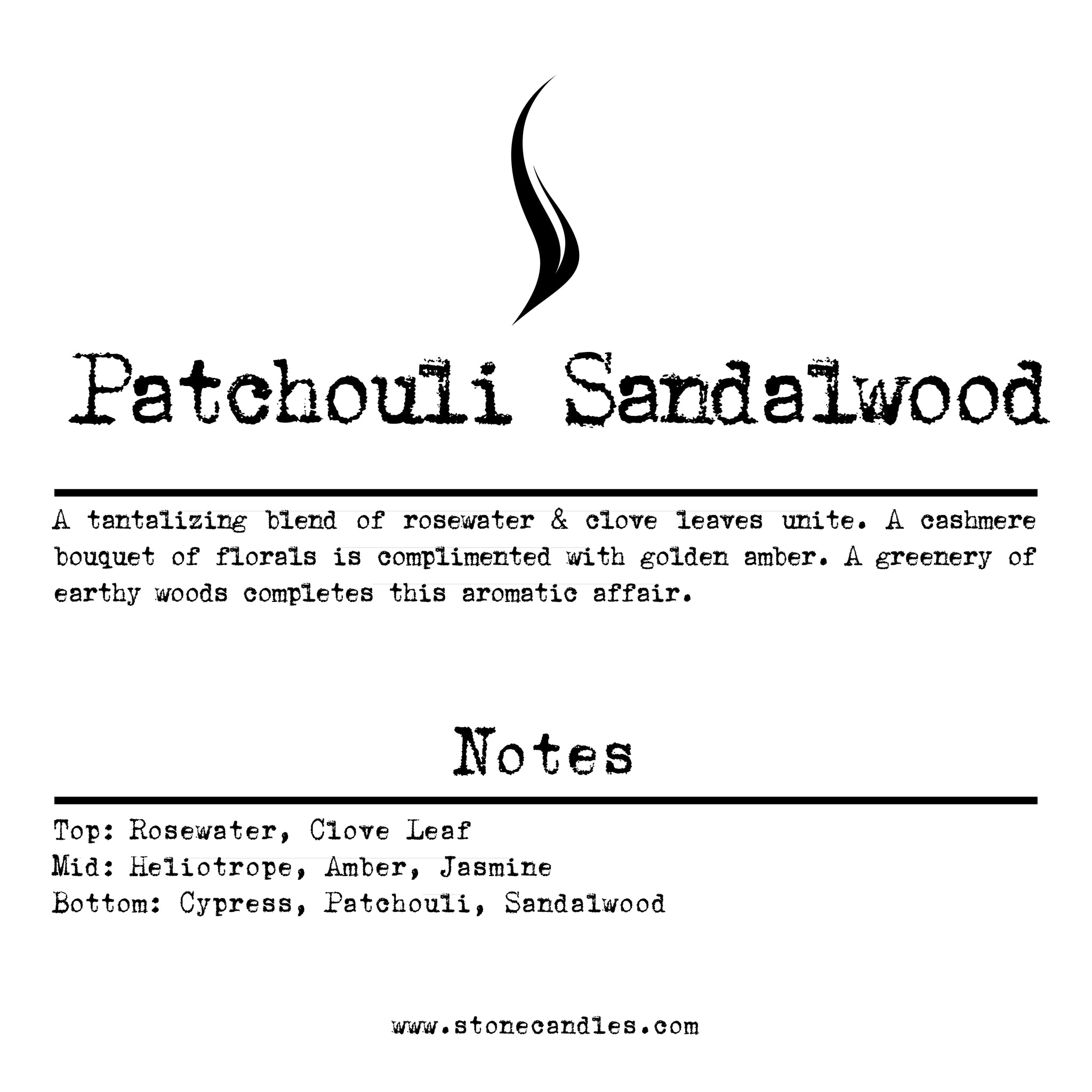 Patchouli Sandalwood Sample Scent Strip