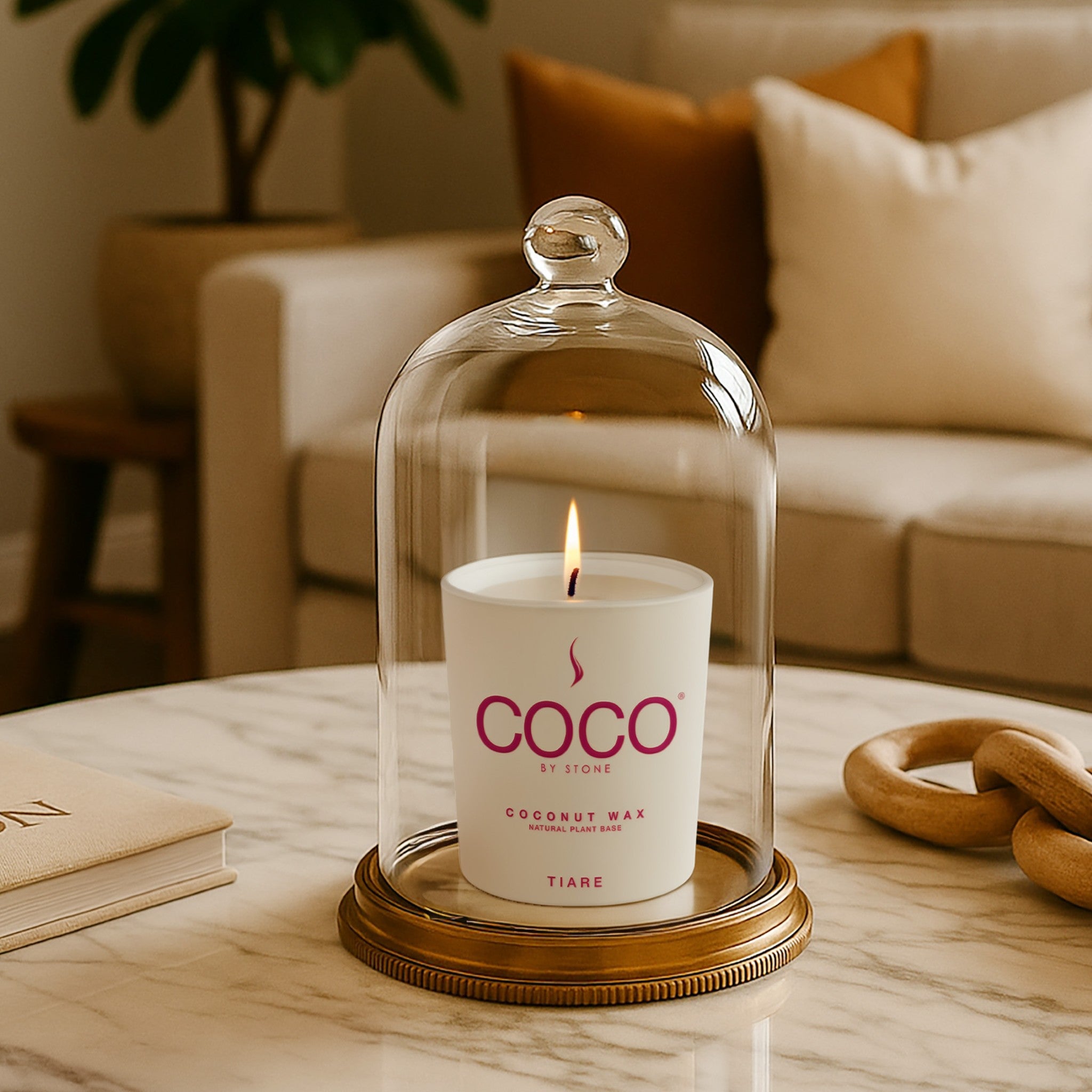 Tiare Natural Coconut Apricot Wax Candle