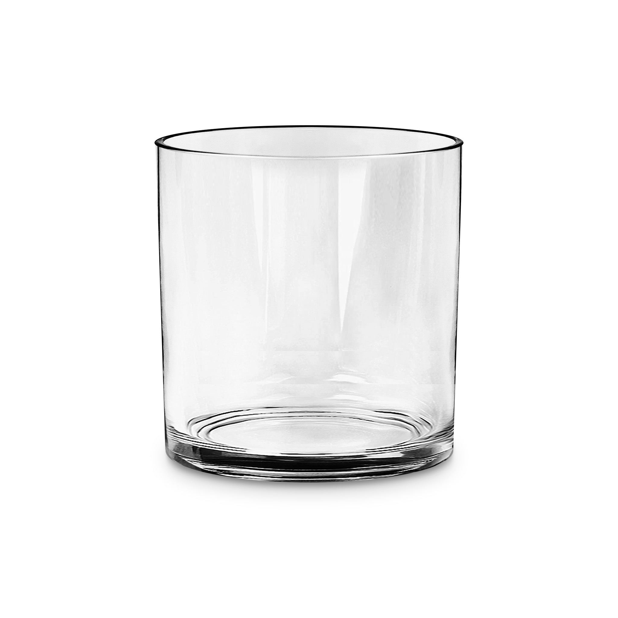 Clear Heavy Rocks Candle Glass