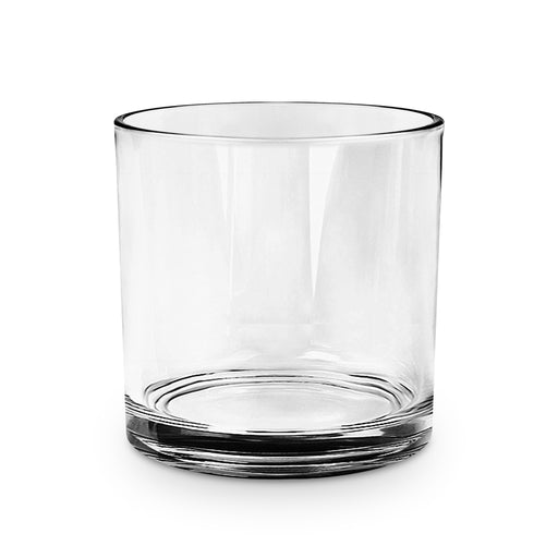 Clear Heavy Rocks Candle Glass