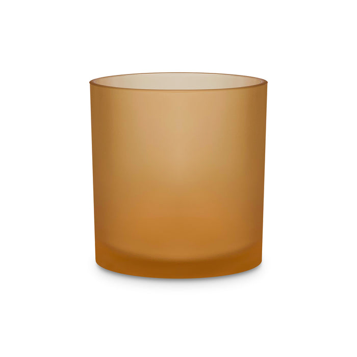 Coral Frost Heavy Rocks Candle Glass