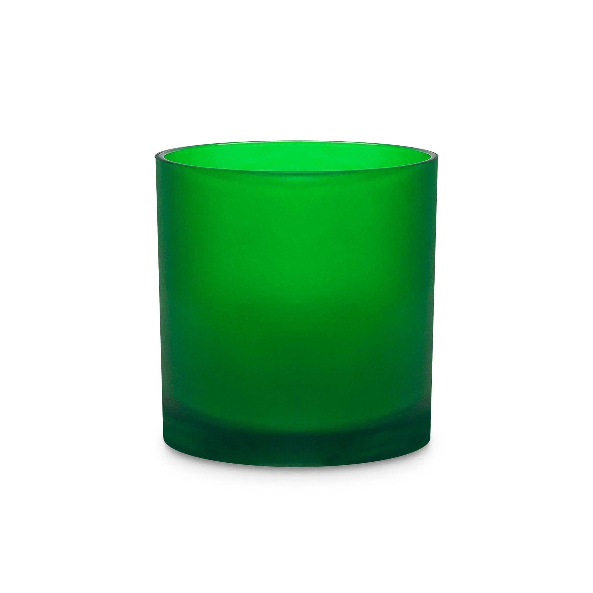 Emerald Frost Heavy Rocks Candle Glass