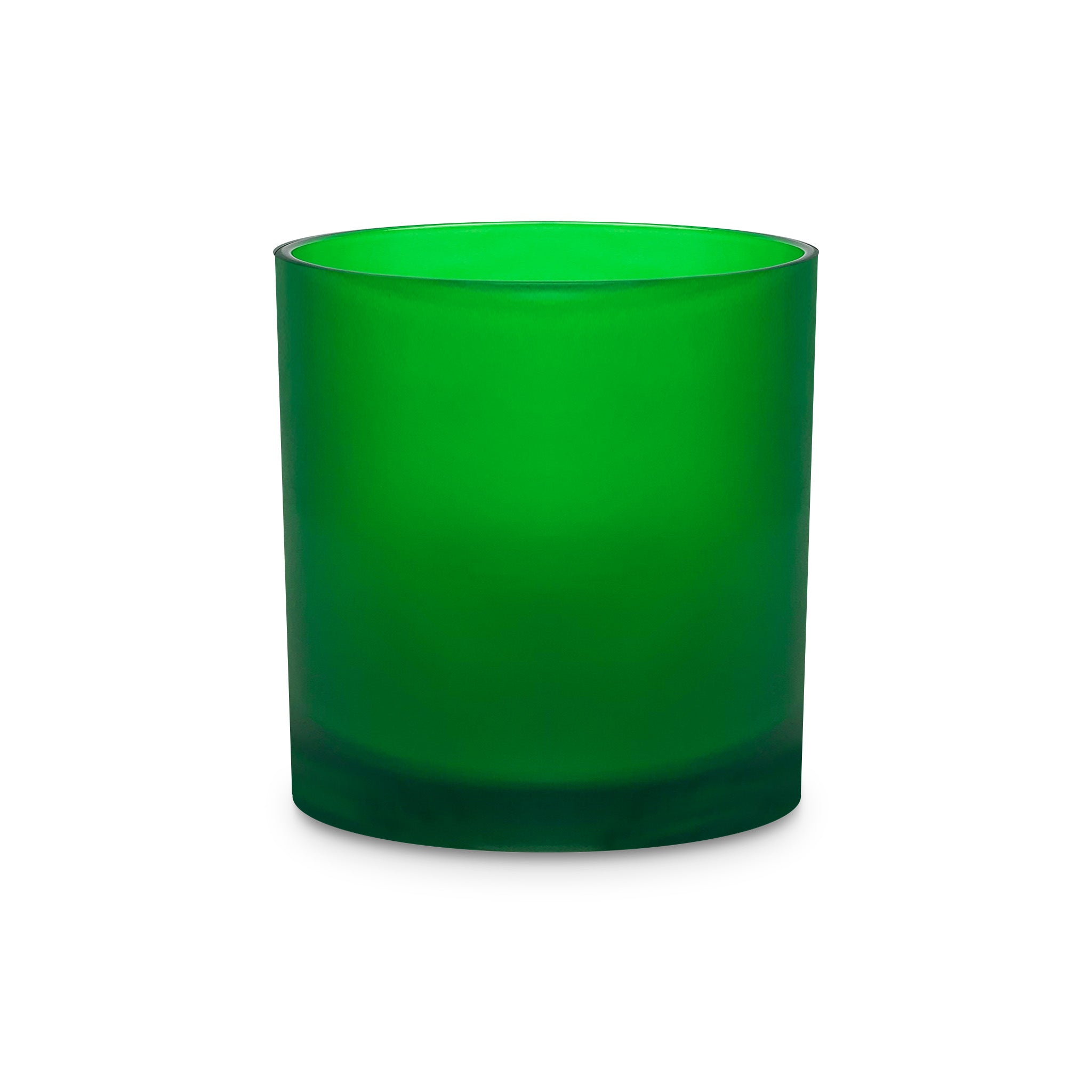 Emerald Frost Heavy Rocks Candle Glass