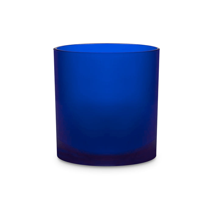 Sapphire Frost Heavy Rocks Candle Glass