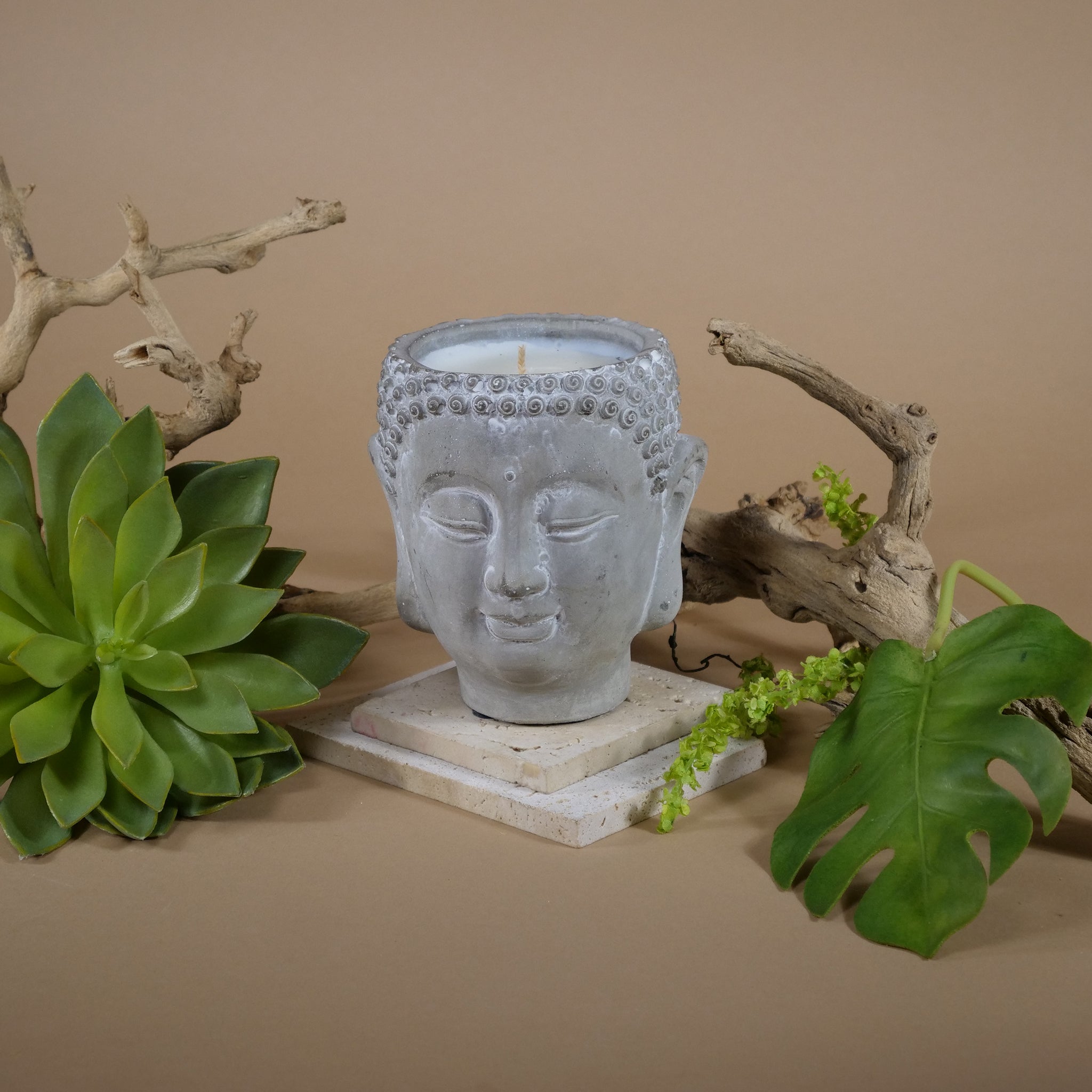 buddha head plant pot 12oz Buddha Head Candle
