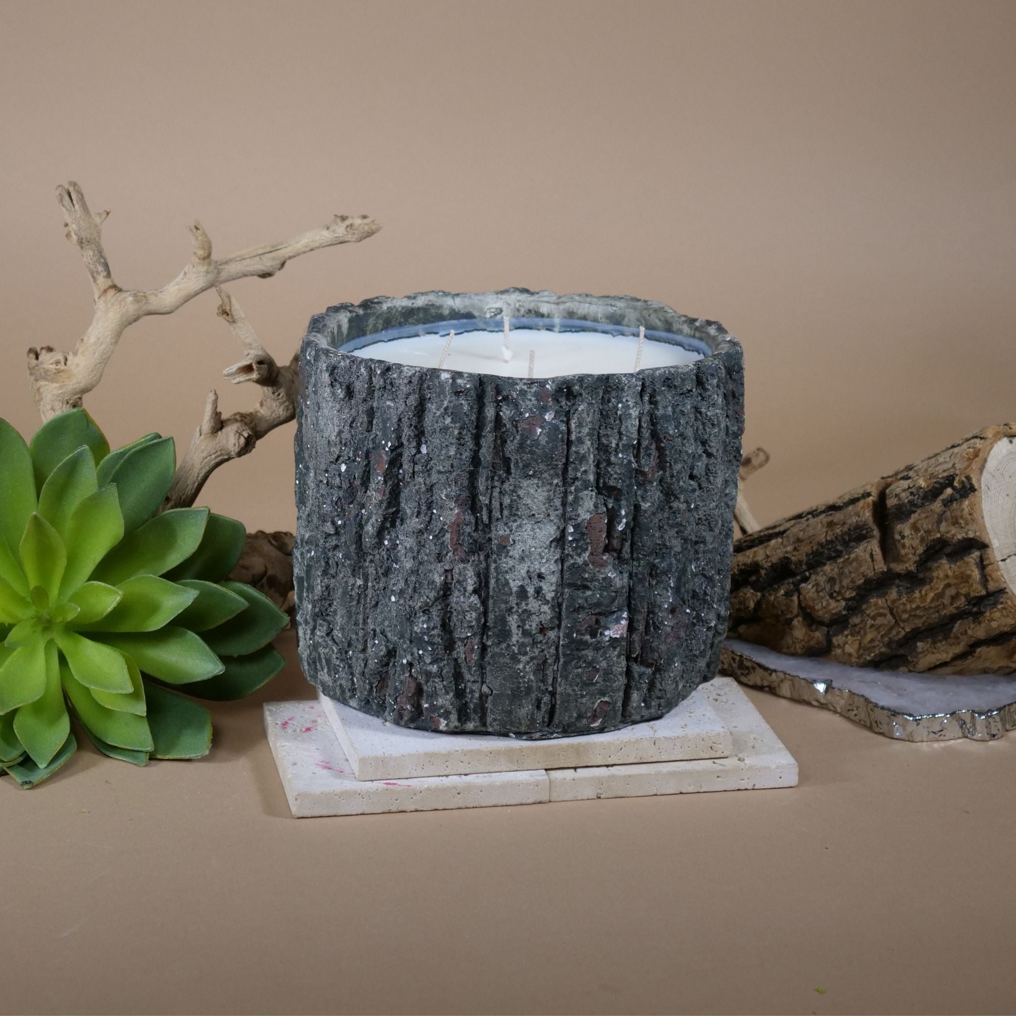 28oz Round Wood Candle