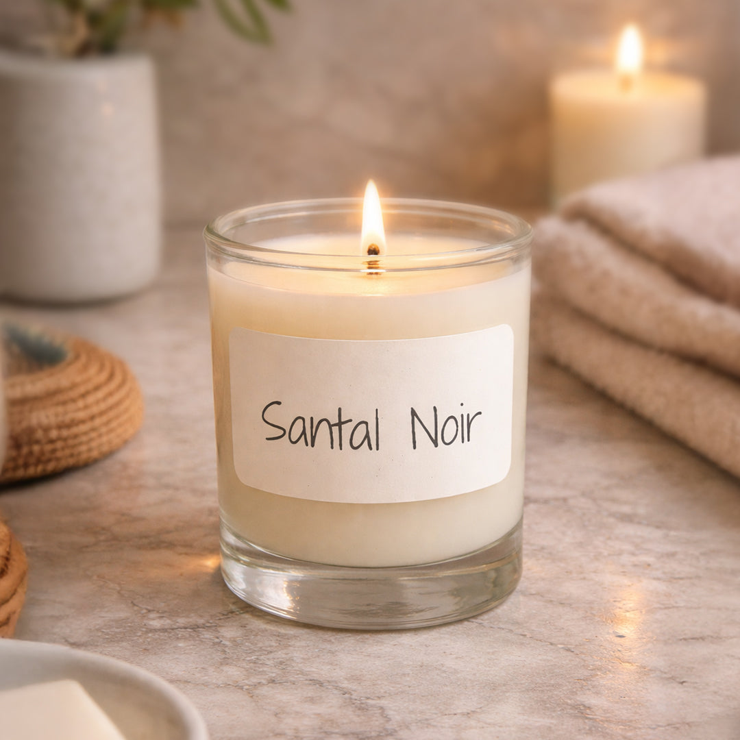 Santal Noir Votive Glass Candle