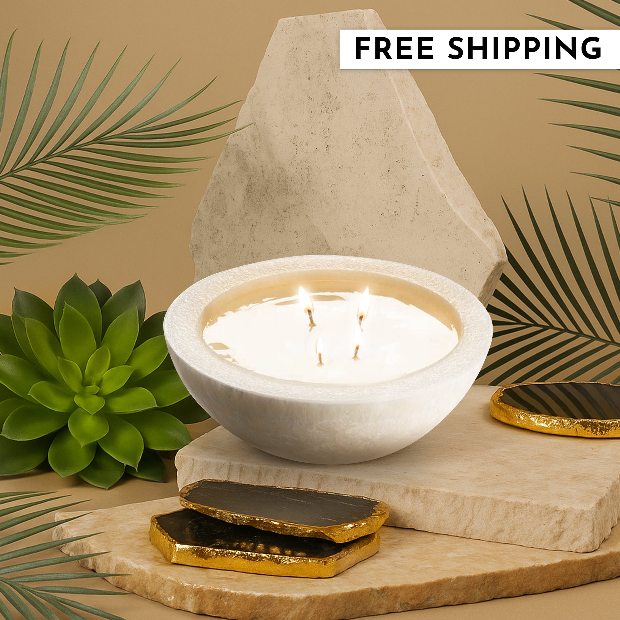 27cm x 10cm Crystal Bowl Candle