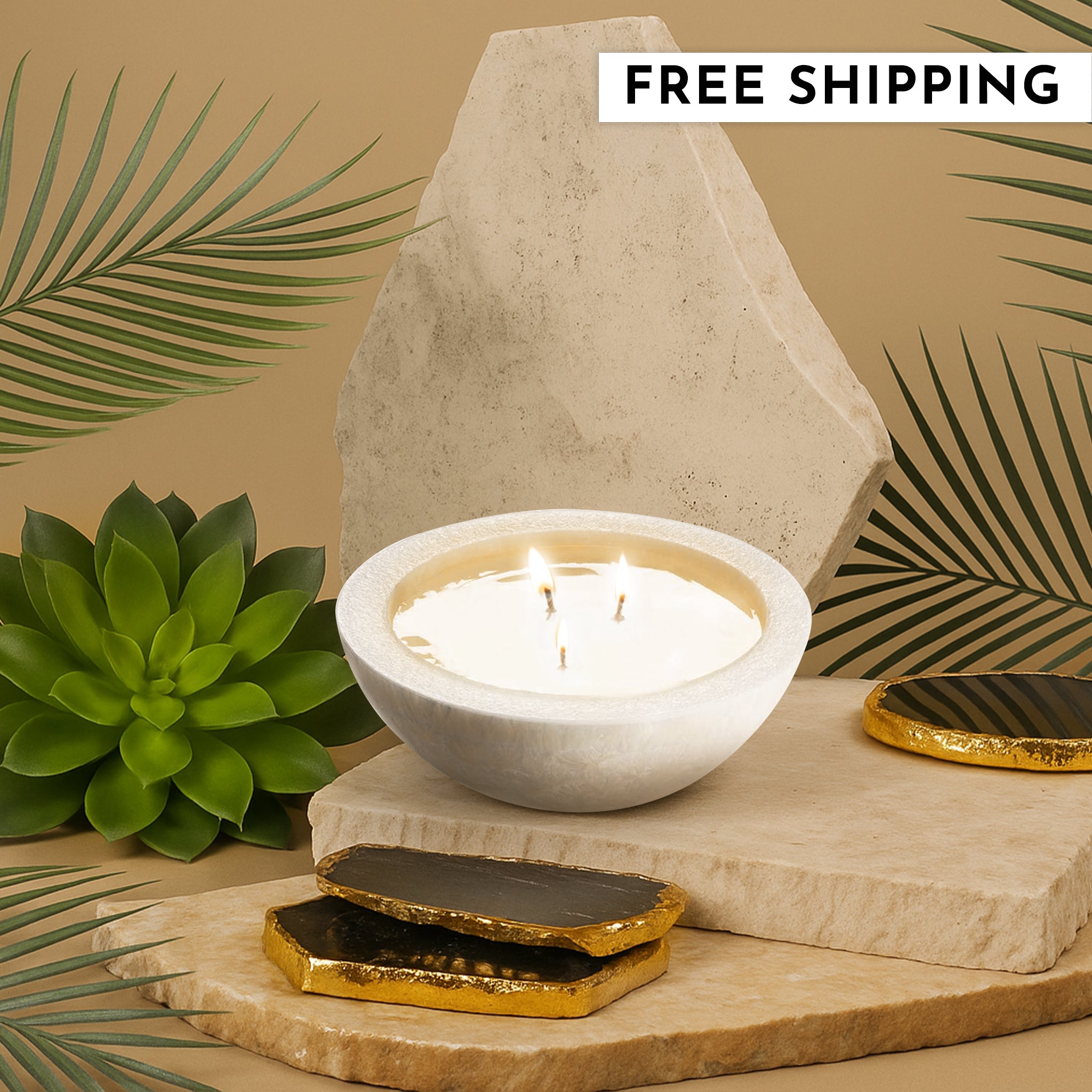 20cm x 7cm Crystal Bowl Candle