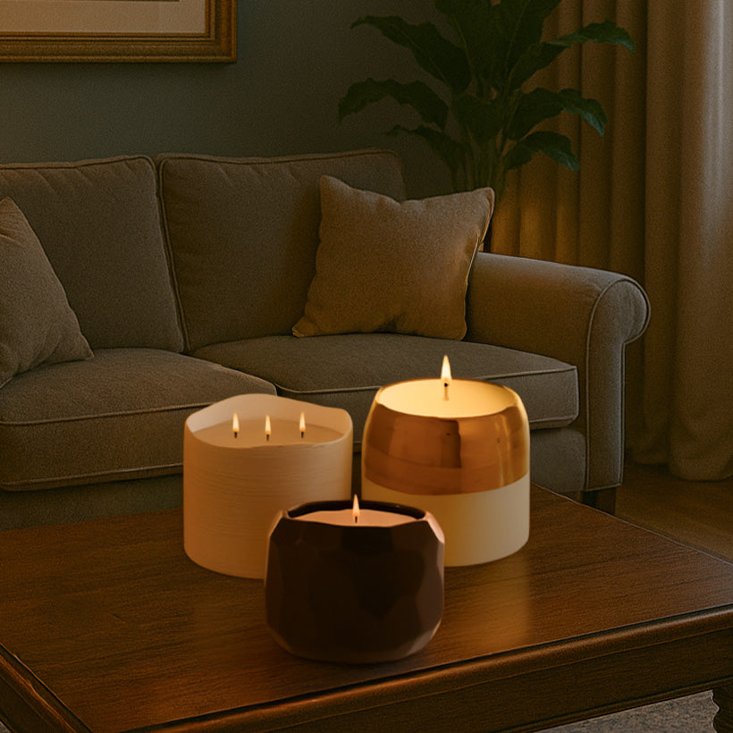 Black Discover Pot Ceramic Candle