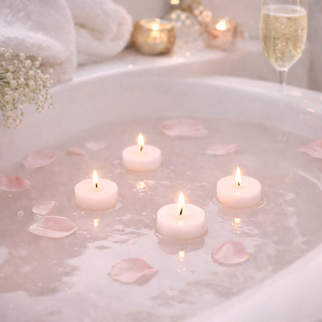 White Floater Candles