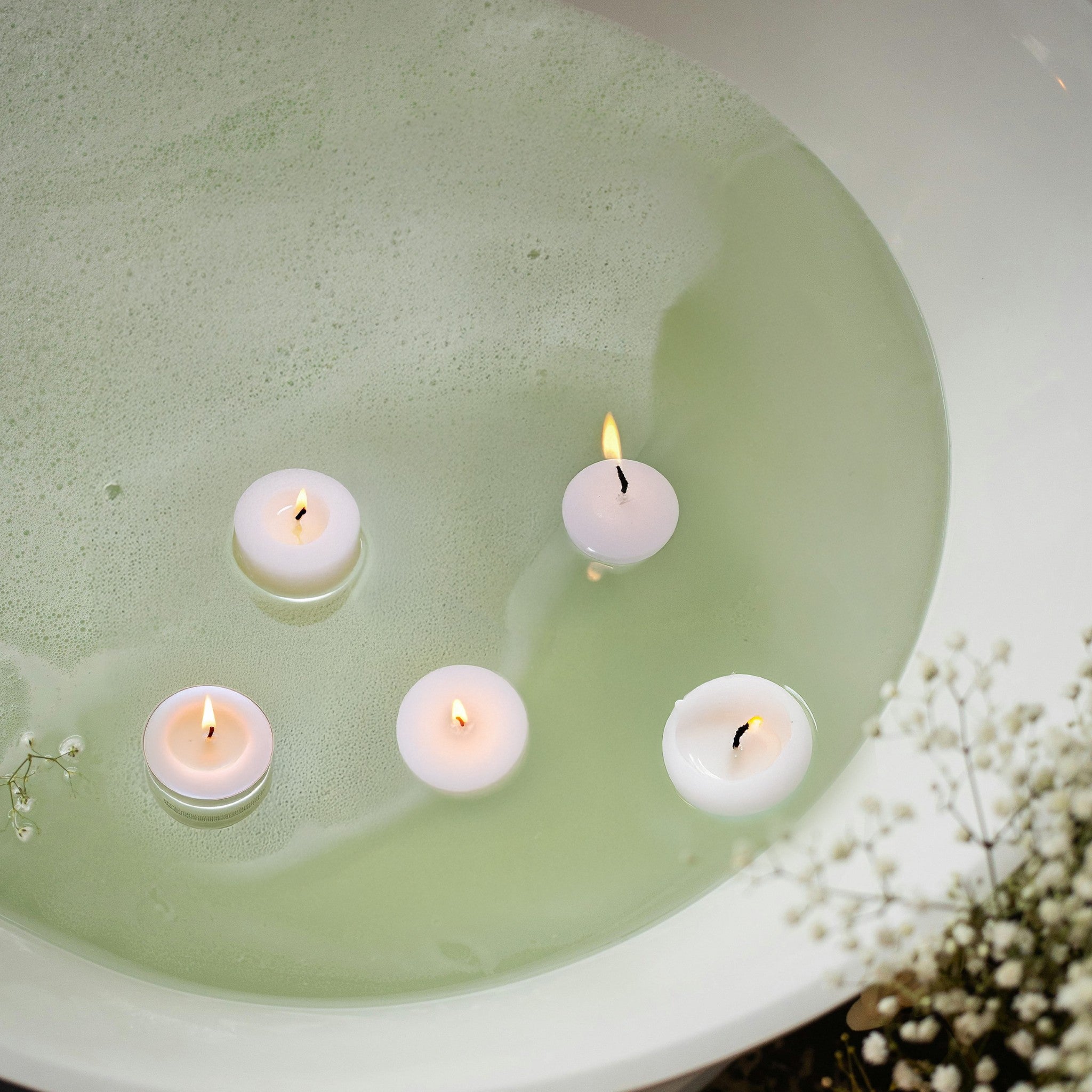 White Floater Candles