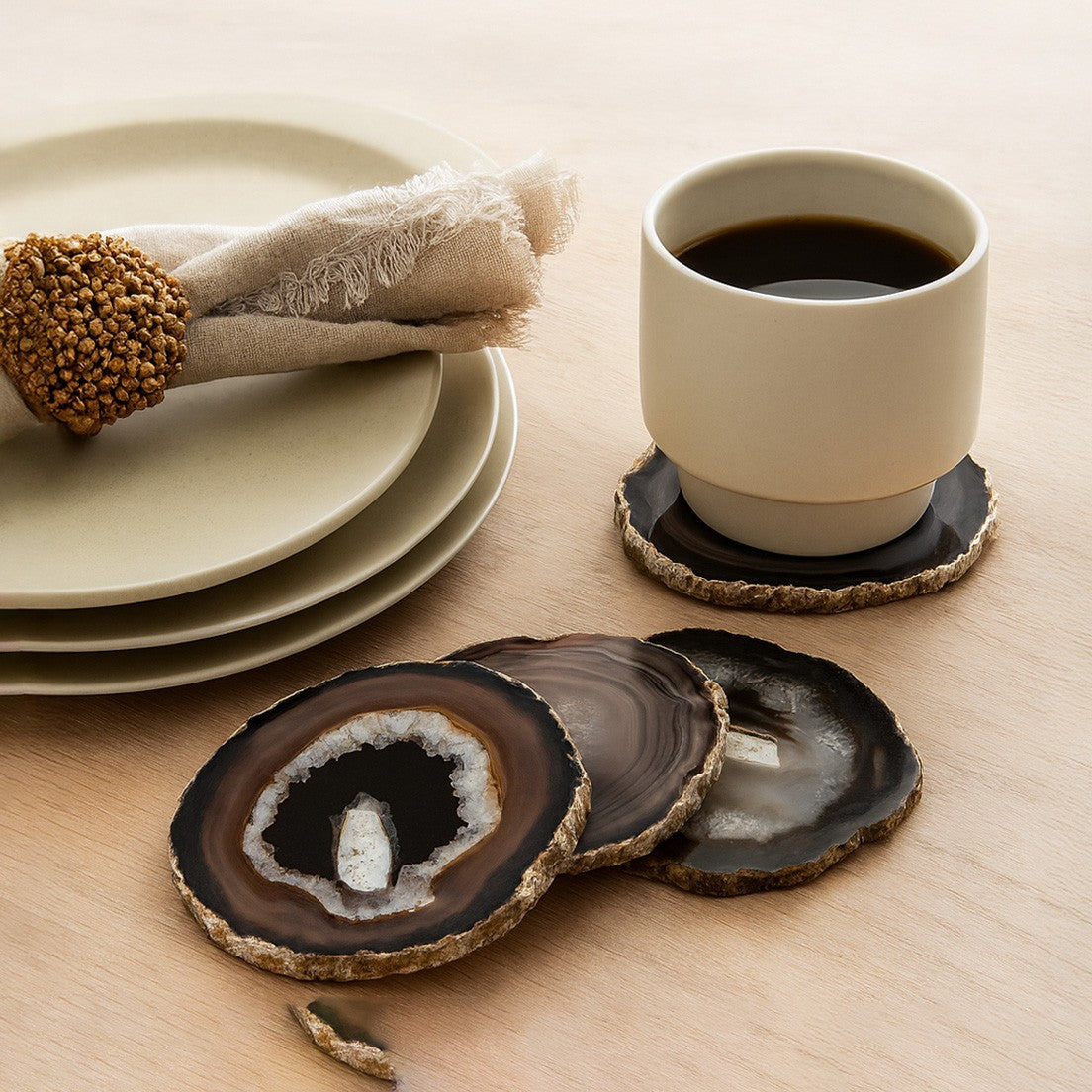 Black Agate Coaster