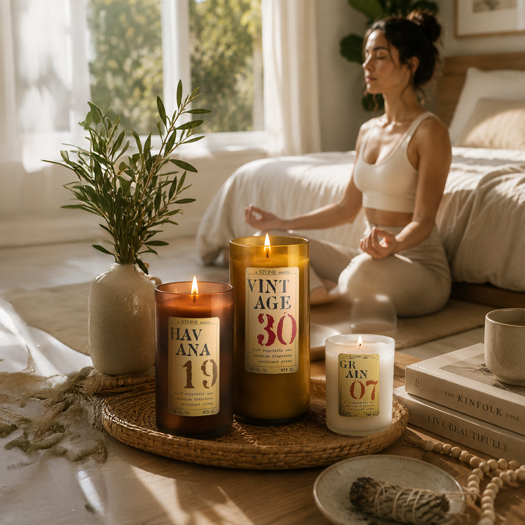 Everyday Reclaimed Bottle Candles