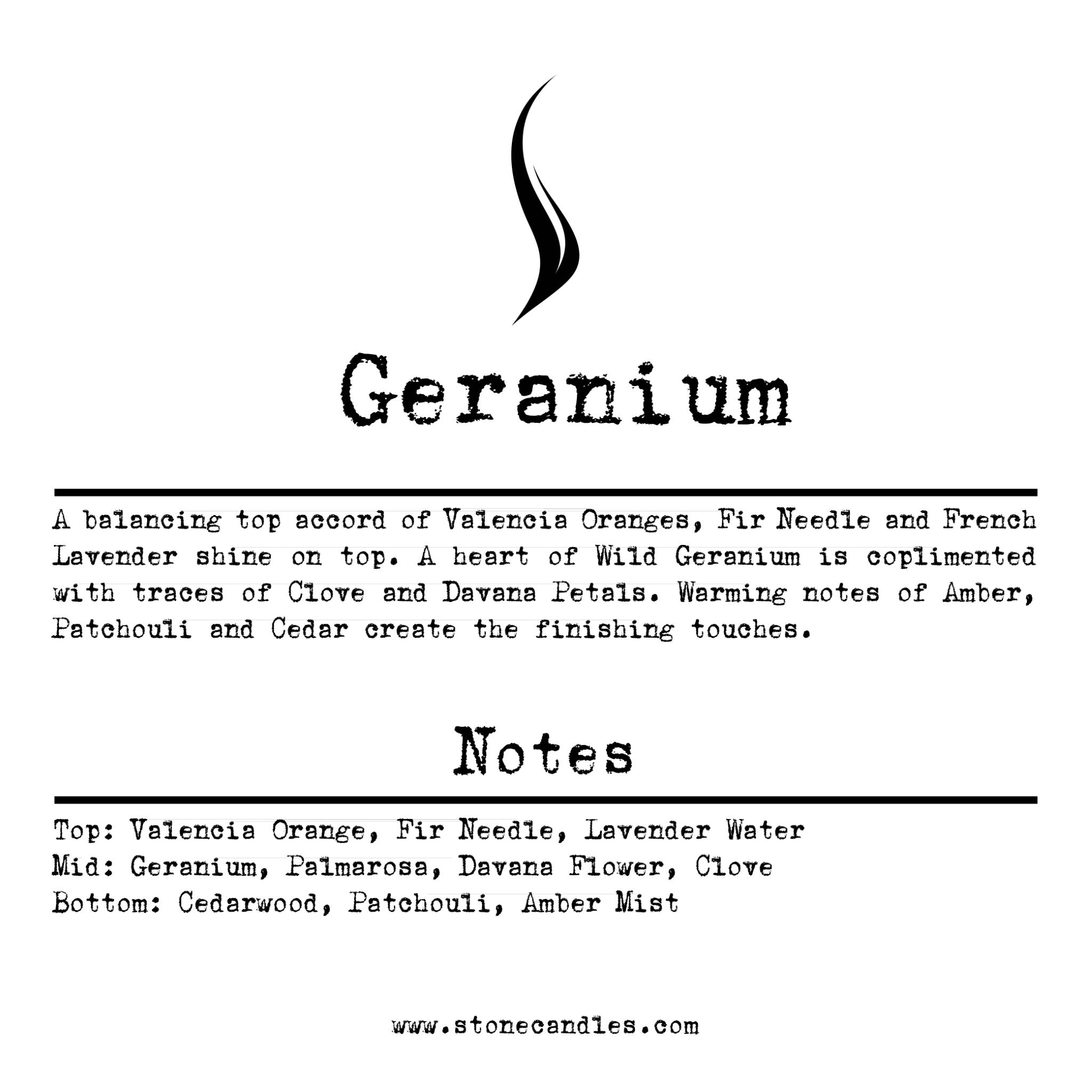 Geranium (Natural Fragrance) Sample Scent Strip