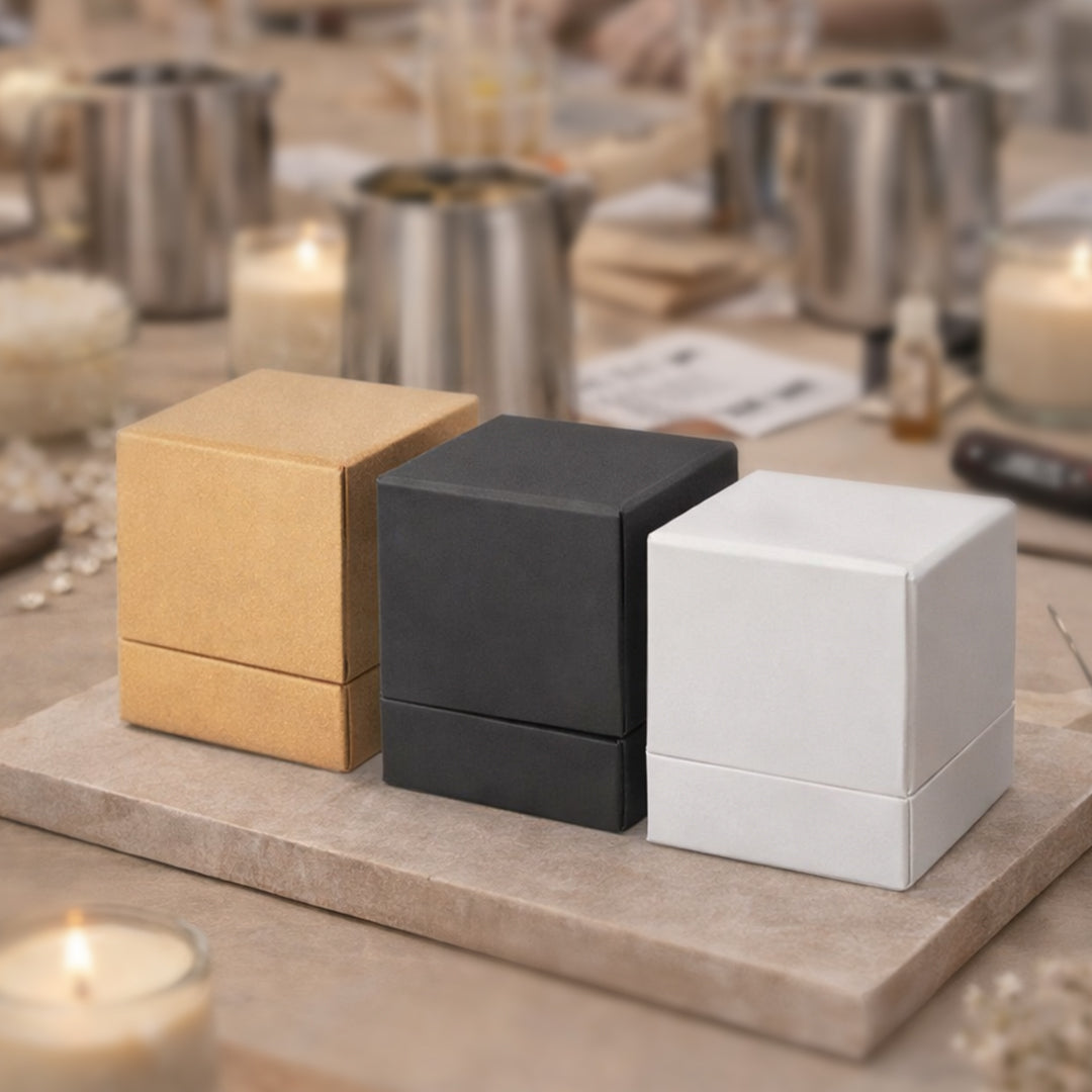 8oz Heavy Rocks Candle Hard Rigid Box
